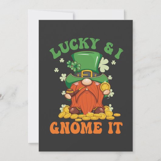 Funny Saint Patrick's Lucky und ich werde es irisc Einladung (Vorderseite)