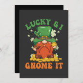 Funny Saint Patrick's Lucky und ich werde es irisc Einladung (Vorne/Hinten)