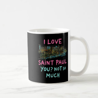 Funny Saint Paul Minnesota Night Skyline Vintag P Kaffeetasse