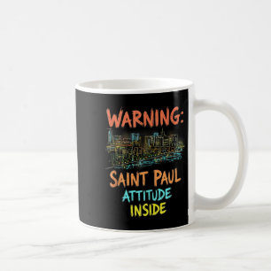 Funny Saint Paul Minnesota Night Skyline Vintag T Kaffeetasse