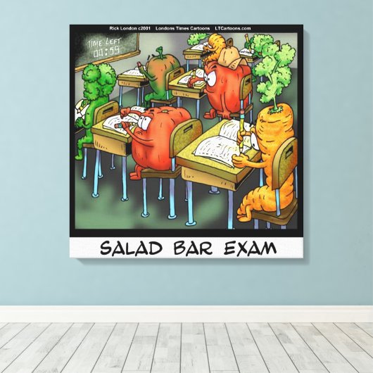 Funny Salad Bar Exam Canvas Print Leinwanddruck (Insitu (Holzboden))