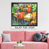 Funny Salad Bar Exam Canvas Print Leinwanddruck (Insitu (Wohnzimmer))