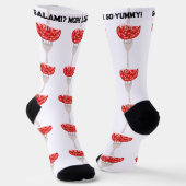 Funny Salami Slice auf einer Gabel Salami Day Socken (Gewinkelt)