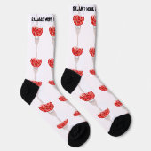 Funny Salami Slice auf einer Gabel Salami Day Socken (Rechts)