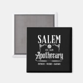 Funny Salem Witch Machusetts Apothecary Halloween Magnet (Vorderseite/Rückseite)