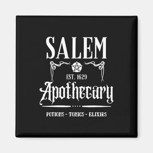 Funny Salem Witch Machusetts Apothecary Halloween Magnet (Vorne)
