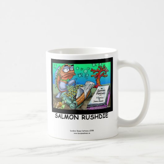 Funny Salman Rushdie Fish Coffee Tasse (Rechts)