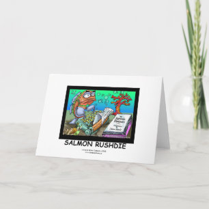 Funny Salman Rushdie Fish Greeting Card Karte