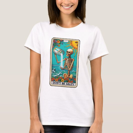 Funny Salty Hexe Tarot T-Shirt (Vorderseite)