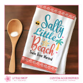 Funny Salty Little Beach Customizable Geschirrtuch