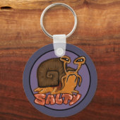 Funny "Salty" Snail Emote Schlüsselanhänger (Vorderseite)