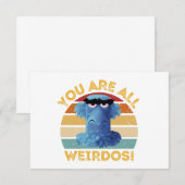 Funny Sam Eagle You are All Weirdos Geschenk Dankeskarte (Vorne/Hinten)