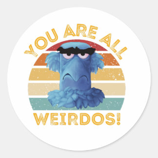 Funny Sam Eagle You are All Weirdos Geschenk Runder Aufkleber