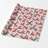 Funny Samoyed Christmas Pattern Geschenkpapier (Ungerollt)