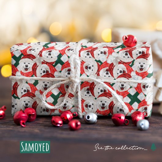 Funny Samoyed Christmas Pattern Geschenkpapier