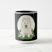 Funny Samoyed Dog Tasse (Zentrum)