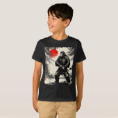 Funny Samurai Bigfoot Japanese Art Graphic Tee Ani (Vorne ganz)