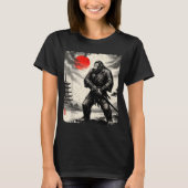 Funny Samurai Bigfoot Japanese Art Graphic Tee Ani (Vorderseite)