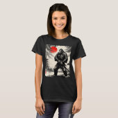 Funny Samurai Bigfoot Japanese Art Graphic Tee Ani (Vorne ganz)