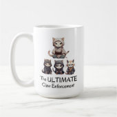 Funny Samurai Cats Die ultimative Strafverfolgung Kaffeetasse (Links)