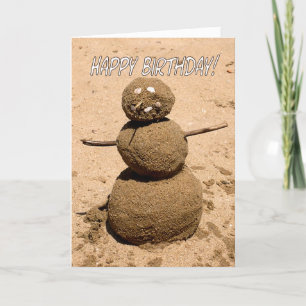 Funny Sand Person - Glücklicher Geburtstag für jed Karte