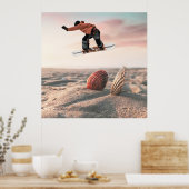 Funny Sand Sea Muschel Snowboard Collage Poster (Küche)