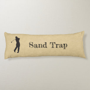 Funny Sand Trap Golf Design Leather Look Sport Bod Seitenschläferkissen