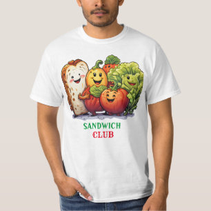 Funny SANDWICH CLUB mit niedlichem Gemüse T-Shirt