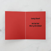 Funny "Sandy Claws" Katze am Strand Weihnachten (Innenseite)