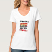 Funny Sänger Vowel Movement T-Shirt (Vorderseite)