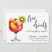 Funny Sangria Cocktail Drink Foto Hochzeit Save The Date (Vorderseite)