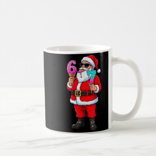 Funny Santa 67 Ice Cream Christmas Drip Xmas Teens Kaffeetasse (Rechts)