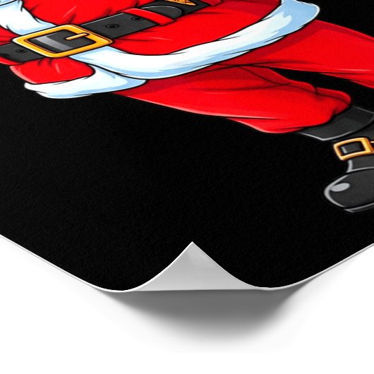 Funny Santa 67 Ice Cream Christmas Drip Xmas Teens Poster (Ecke)