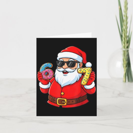 Funny Santa 67 Ice Cream Drip Christmas Xmas Boys Karte (Vorderseite)