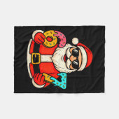 Funny Santa 67 Ice Cream Drip Christmas Xmas Teens Fleecedecke (Vorderseite (Horizontal))