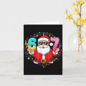 Funny Santa 67 Ice Cream Drip Christmas Xmas Teens Karte (Gelbe Blume)