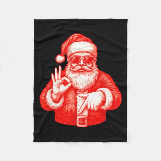 Funny Santa 6 7 Meme Design _ Christmas Math Humor Fleecedecke (Vorderseite)