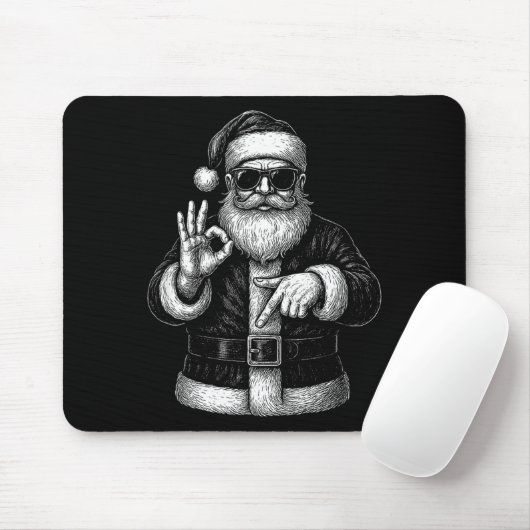 Funny Santa 6 7 Meme Design _ Christmas Math Humor Mousepad (Mit Mouse)