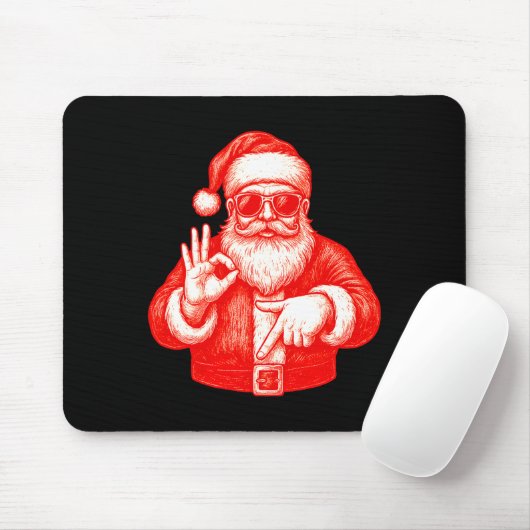 Funny Santa 6 7 Meme Design _ Christmas Math Humor Mousepad (Mit Mouse)