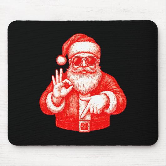 Funny Santa 6 7 Meme Design _ Christmas Math Humor Mousepad (Vorne)