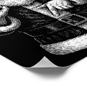 Funny Santa 6 7 Meme Design _ Christmas Math Humor Poster (Ecke)