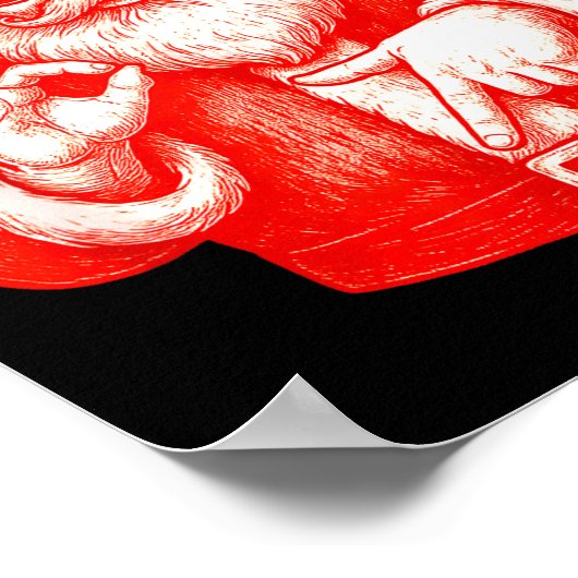 Funny Santa 6 7 Meme Design _ Christmas Math Humor Poster (Ecke)