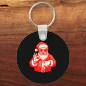 Funny Santa 6 7 Meme Design _ Christmas Math Humor Schlüsselanhänger (Vorderseite)