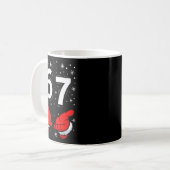 Funny Santa 6 7 Meme Six Seven Christmas 67 Italia Kaffeetasse (Vorderseite Links)