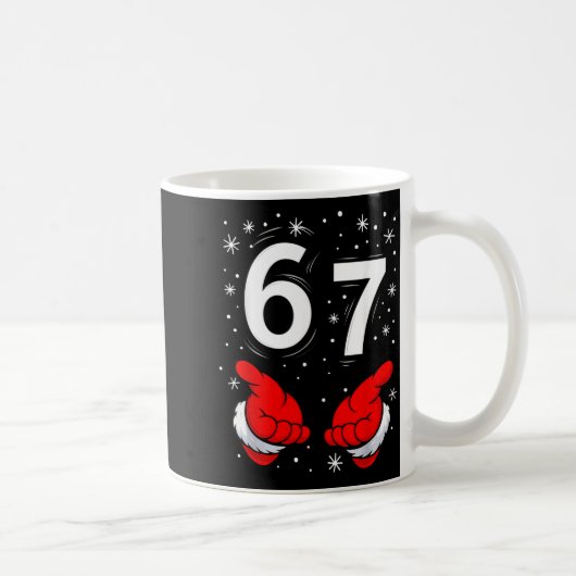 Funny Santa 6 7 Meme Six Seven Christmas 67 Italia Kaffeetasse (Rechts)
