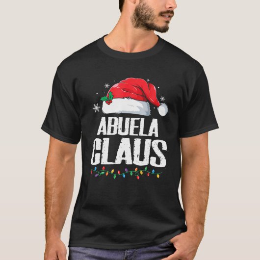 Funny Santa Abuela Claus Weihnachts-Matchfamilie T-Shirt (Vorderseite)