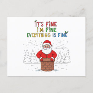 Funny Santa Alles ist gut Feiertagspostkarte