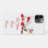 Funny Santa and Reindeer Cartoon Case-Mate iPhone Hülle (Rückseite (Horizontal))