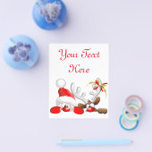 Funny Santa and Reindeer Cartoon Flyer (Einzeln)