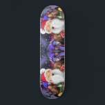 Funny Santa and Reindeers Christmas Party - Fun Skateboard<br><div class="desc">Funny Weihnachten und Reinder Weihnachten Party - Cheers Cartoon Feier Malen Spaß Sammlung - Wählen / Fügen Sie Ihren einzigartigen Text / Name / Farbe - Make Your Special Gift - Neu vergrössern und verschieben / entfernen / hinzufügen - Bild / Text mit Anpassungs-Tool. Malerei und Design von MIGNED. Bitte...</div>